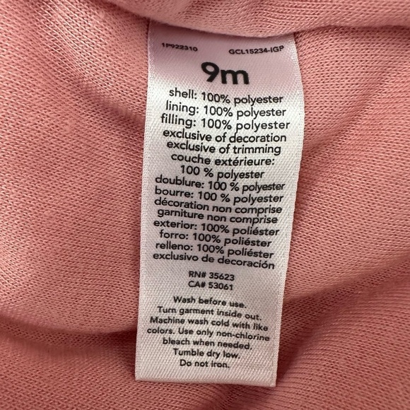 Carter’s Baby Snowsuit Fox Pink Size 9 months - Picture 10 of 10